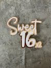 Sweet 16 x2 (32) cake topper